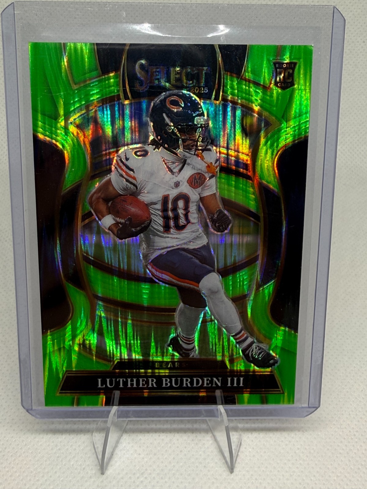 2025 Panini Select - Concourse Luther Burden #72 Green & Yellow Shock Prizm (RC)