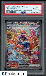 2024 Pokemon TWM En Illustrazione Speciale Raro #214 Greninja Ex PSA 10 GEM MINT