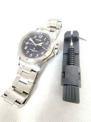 Seiko Brightz Radio Solar Titanium Watch 7B22 0AC0 41.7mm Japan Mens Wristwatch