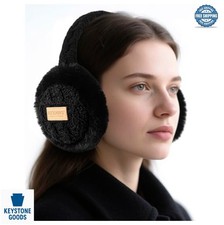 Cozy Winter Earmuffs for Women Faux Fur Fluffy Foldable Adjustable Headband