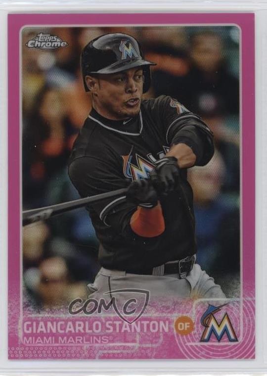 2015 Topps Chrome Pink Refractor Giancarlo Stanton #65