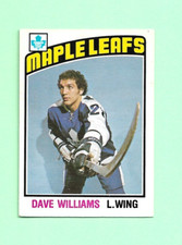(1) DAVE WILLIAMS 1976-77 O-PEE-CHEE # 373 LEAFS ROOKIE EX/EX+ CARD (N2680). rookie card picture