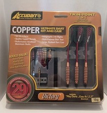 Accudart twin-point 2 in 1 Brass Ultimate dart set and case 18G dual tips