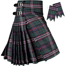 Kilt for Men - 16oz Traditional Scottish Tartan, 5 Yards Premium Acrylic Kilt