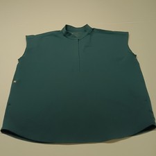 FIGS Rafaela Sleeveless Scrub Top Women's Oversized Large Teal Green PO 4228