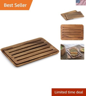 Nesting Bread Cutting Board with Crumb Catcher, 10.25 x 14.75 x 0.75 inches