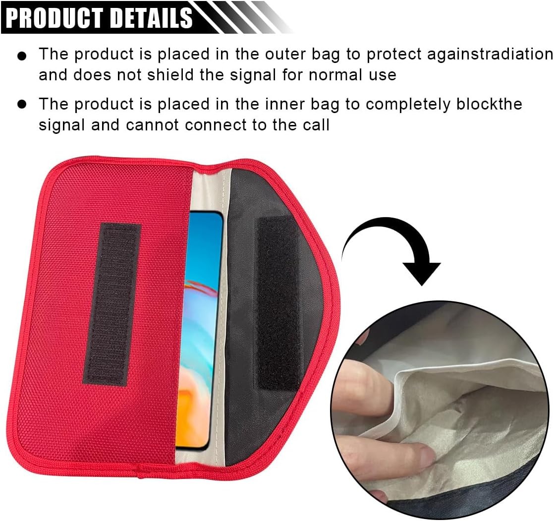2PCS Faraday Signal Blocking Bag, Key Fob Protector, RFID Faraday Pouch Cage Box