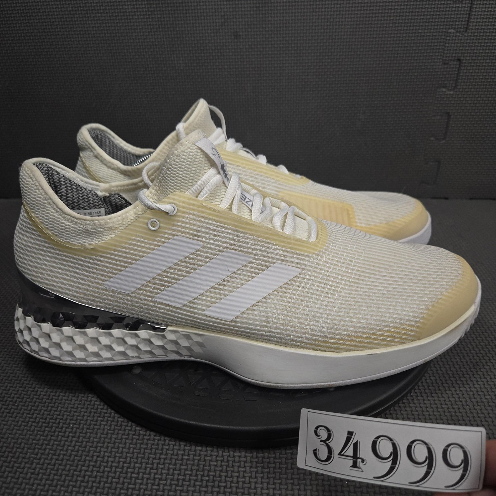 Mens Size 13 White Mesh Low Top Tennis Sneakers Ef2761