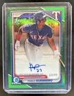 2024 Bowman Chrome Pablo Guerrero Auto Green Refractor 1st Prospect #/99 Rangers
