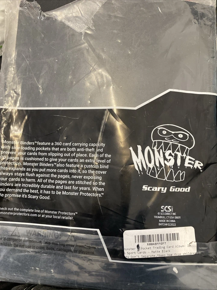 Carpeta 360 cartas Scary Good Monster 9 bolsillos Foto 2 de 4