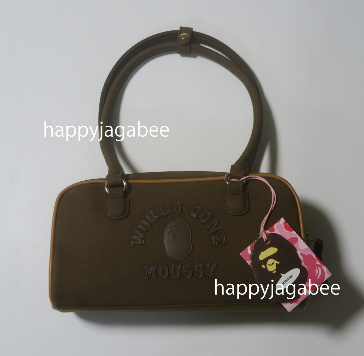 A BATHING APE Ladies' BAPE x MOUSSY BOSTON BAG 1L73289901 | eBay