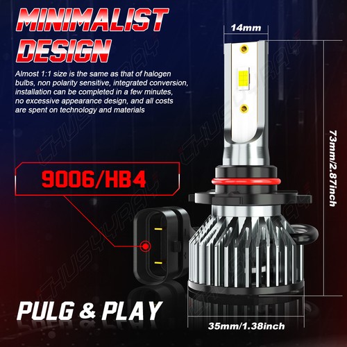 For Toyota RAV4 2006 2007 2008 2009-2012 LED Headlight High Low Bulbs - Picture 13 of 15