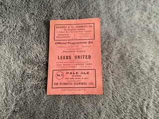 PLYMOUTH ARGYLE V LEEDS UNITED 1947/48