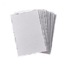 Deckle Edge Watercolor Paper, 100 Cotton, 140 LB, 300 GSM, 4x6  , 30 Sheets Mixe
