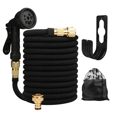 #ad Garden Water Hose Expandable Double Metal Connector High Pressure Pvc Reel Magic $136.14