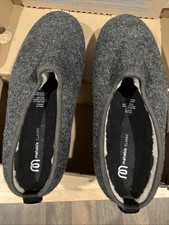 Mahabis Classic Gray Wool House Shoe Slippers Mens EU40 AS IS