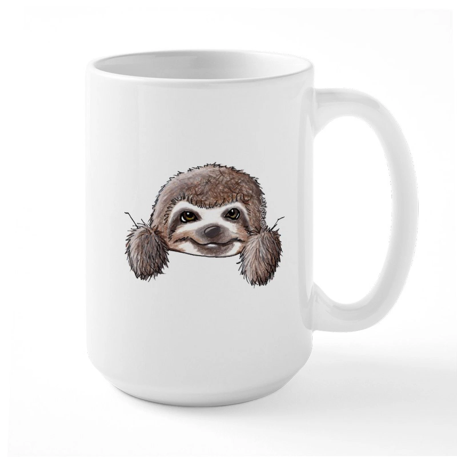 Kiniart 16oz Sloth-Themed Travel Mug with Lid