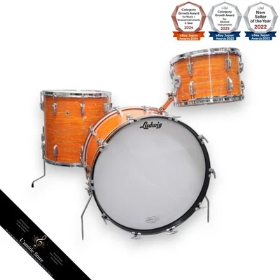 Ludwig 60s ModOrange Drum Set 22 13 16 Rare Vintage Classic Kit - Photo 1/4