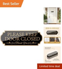 High-Quality Weather-Resistant Keep Door Closed Sign - Easy Installs Anywhere