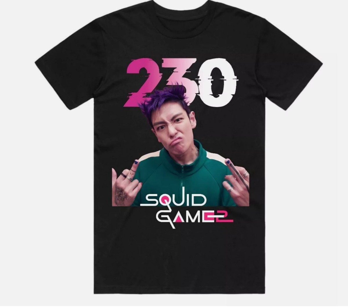イカゲーム T.O.P THANOS T-shirt Mサイズ 白/黒 Squid Games Thanos T-Shirt, Player 230 Shirt, Unisex Tee