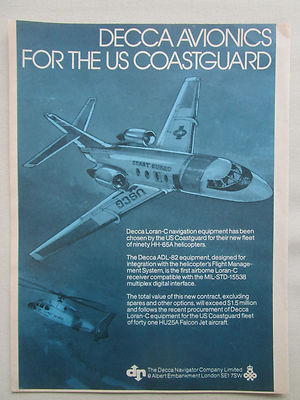 8/1980 PUB DECCA NAVIGATOR LORAN C USCG COAST GUARD HH-65A HU25A FALCON AD