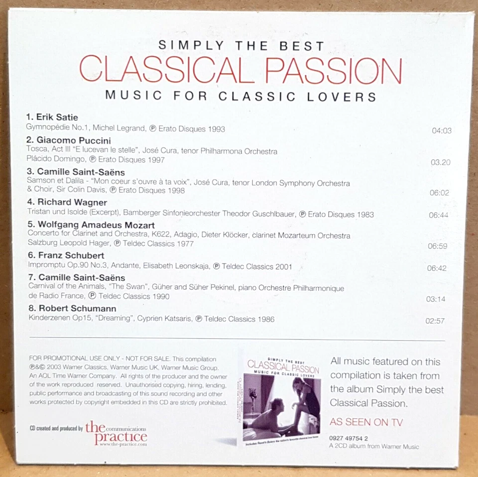 Simply the Best -Classical Passion-Daily Express Promo CD -2003 -Various Artists - Image 2 of 2