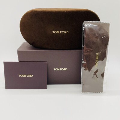 Tom Ford Eyeglasses Sunglasses Case, Box, Cleaning Cloth Brown New Authentic