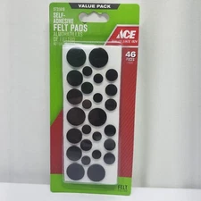 ACE Self Adhesive Felt Pads VALUE PACK Brown  46 pc.   #5731419