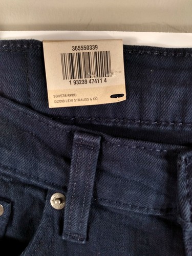Levi’s 511 Slim Fit Mens Shorts Navy Black Peach Tye Dye Size 31 NWT - Picture 4 of 9