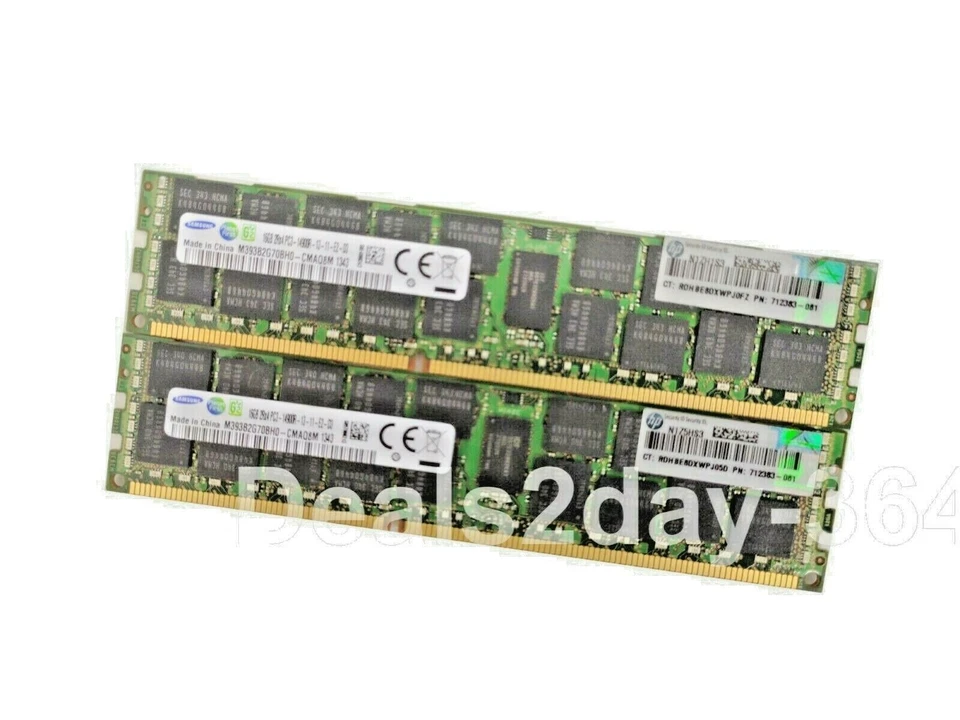 HP Proliant G   708641-B21 712383-081 715274-001 16GB PC3-14900 DDR3-1866 RDIMM - Image 2 of 2