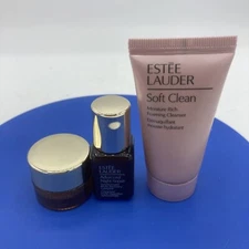 Estee Lauder Advanced Night Repair Eye Creme New  .17 oz + Face Serum Cleanser