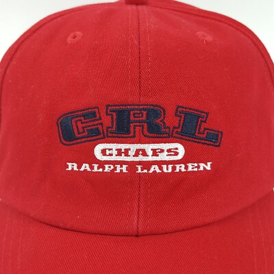 Chaps Ralph Lauren CRL Logo Red Snapback Adjustable Hat Baseball