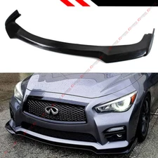 FOR 2014-2017 INFINITI Q50 S SPORT MODEL V3 JDM FRONT BUMPER LIP SPLITTER