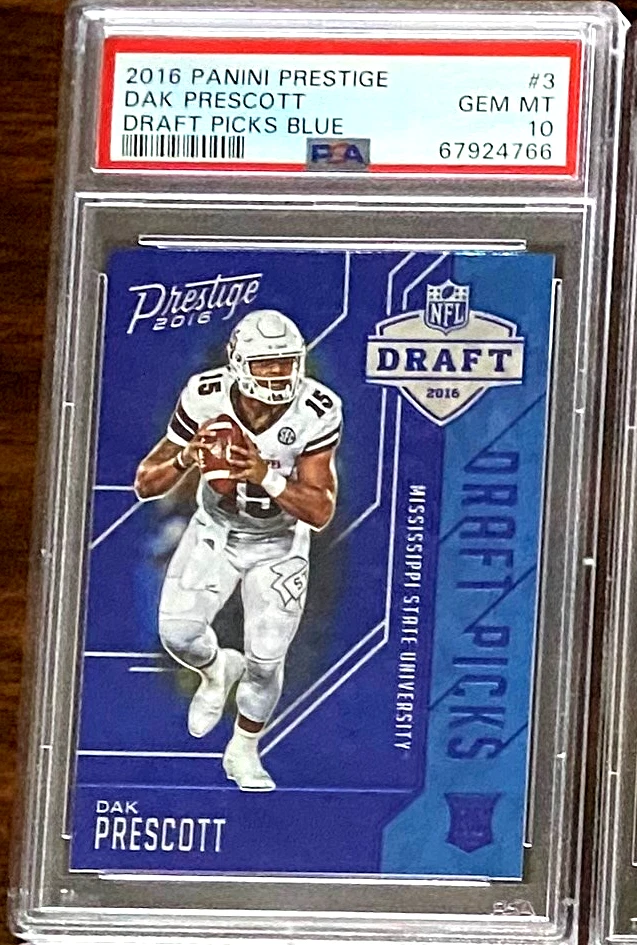 Dak Prescott Panini Prestige Draft Picks Blue #3 Base