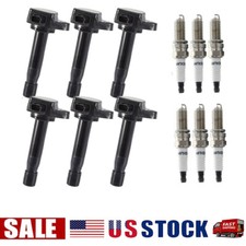 6pcs Ignition Coil + Spark Plug For Honda Acura TL TSX 3.5L 3.7L 30520-R70-A01