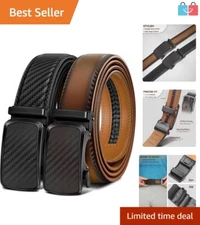 Luxury Leather Ratchet Belts Set - Adjustable Size 30-36" | Men's Accessories