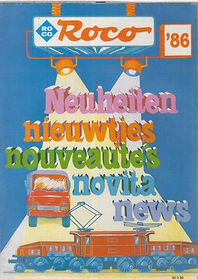 ROCO SPUR HO & N MODELLEISENBAHNEN 1986 NEUWARE PROSPEKT (GB FR DE TEXT)