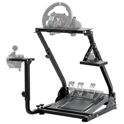 Supllueer Sim Racing Wheel Stand Frame Foldable Fit Logitech G920 Thrustmaster