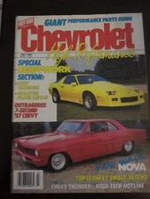 Chevrolet High Performance Magazine July 1987 Nova Camaro '57 Chevy (L) W1 X