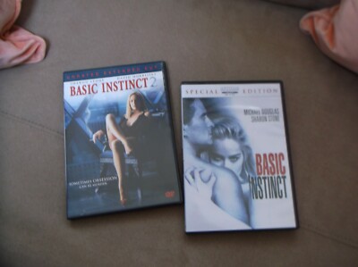 Basic Instinct and Basic Instinct 2 DVD Lot - Sharon Stone IN VGUC