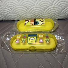 NOS Lot Of 2 SpongeBob Square Pants Children  s Glasses Sunglass 6  Cases NEW