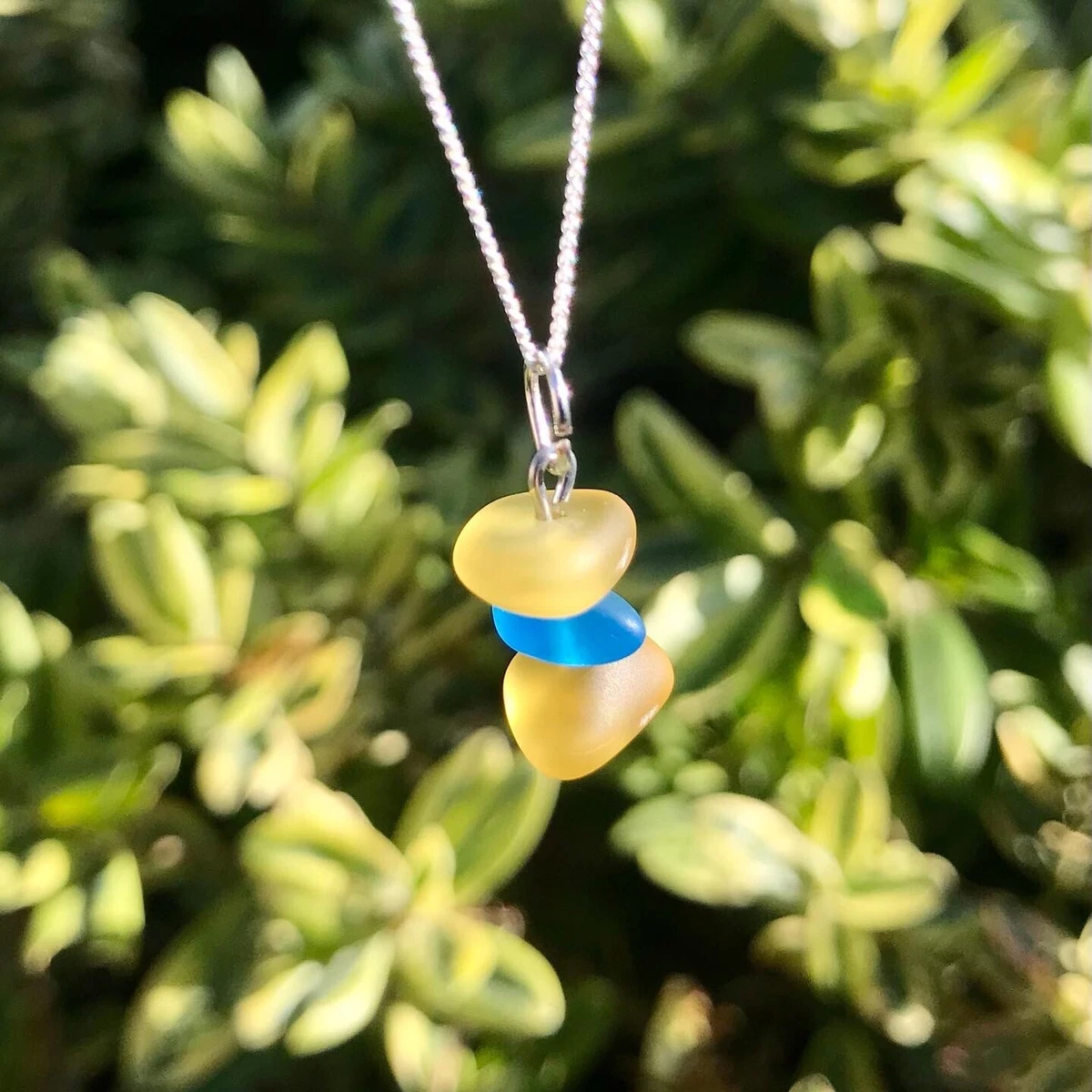 Beach glass deals necklace