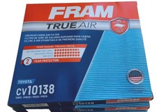 2 Pack Fram Cv10138 Trueair Premium Cabin Air Filter With N95 For Toyota 2 Pack Fram Cv10138 Trueair Premium Cabin Air Filter With N95 For Toyota