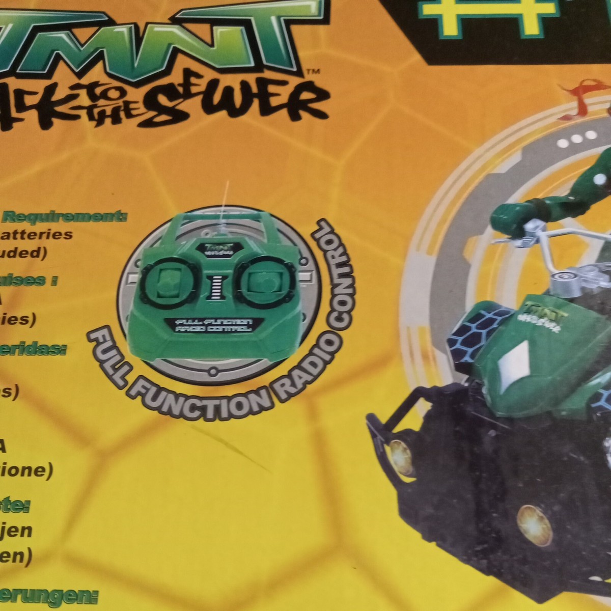 NKOK TMNT BACK TO THE SEWER ATV RIDER RADIO CONTROL ACTION FIGURE