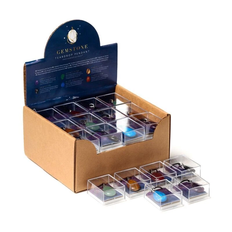 Heilender Edelstein-Anhänger - Türkis-blauer Howlith in Tränenform - Bild 2 von 4