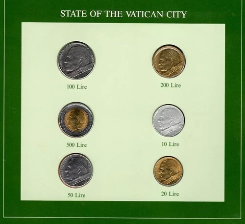 1985 VATICAN - BU SET (6) w/ BI-METAL 500 LIRE - COIN SETS of ALL NATIONS - Picture 4 of 7