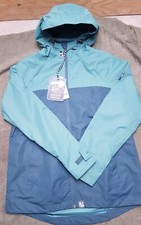 Weird Fish Womens Recycled Waterproof Jacket Uniform Blue