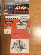Sunbeam Mixmaster XHM Junior Mixer/All About Pastry By Stork/Fondues By Spring