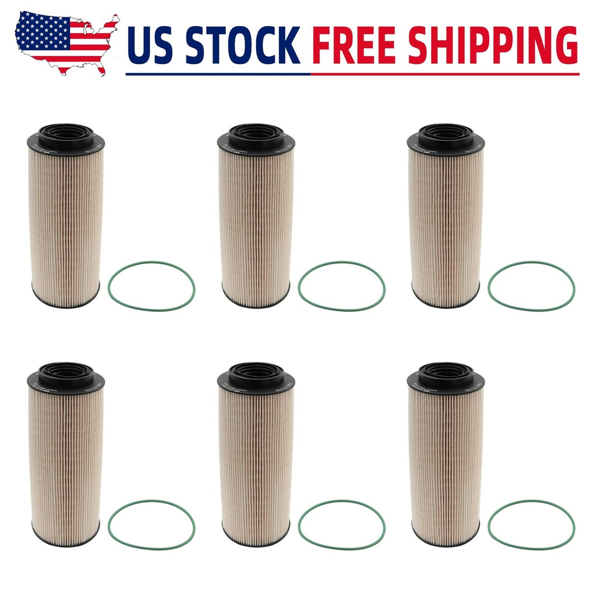 ファチュイテ 6 Set 2277129 2277129PE Fuel Filter For Paccar MX-13 Replace