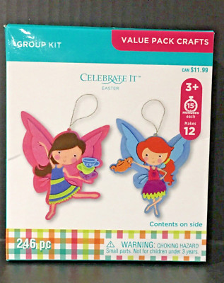 Easter Kids Craft Fairies Ornaments 246pc  Age 3+ Celebrate It New